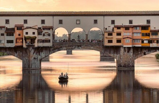 Firenze vista dall´Arno e dal Ponte d´Oro  