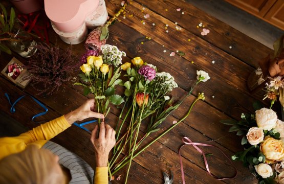 Lezione di flower design sulle colline del Prosecco  